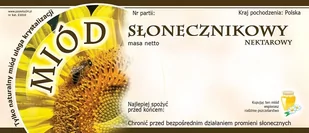 Etykiety na Miód Spadziowy (100szt) - wzór E16 - Akcesoria do hodowli zwierząt - miniaturka - grafika 1