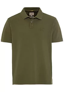 camel active Męska koszulka polo z czystej bawełny, oliwkowo-zielony, S - Koszulki męskie - miniaturka - grafika 1
