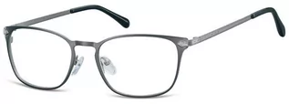 Okulary korekcyjne, oprawki, szkła - Sunoptic Oprawki okularowe kocie oczy damskie stalowe 991B grafitowe - grafika 1