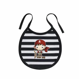 Śliniak dziewczęcy BAWEŁNIANY w paski granatowy wiązany Captain Mike - Śliniaki i fartuszki Śliniak dziewczęcy BAWEŁNIANY w paski granatowy wiązany Captain Mike - Śliniaki i fartuszki - miniaturka - grafika 1