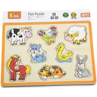 Układanki dla dzieci - VIGA VIGA 50017 Drewniane puzzle: Zwierzątka gospodarskie VG-50017 - miniaturka - grafika 1