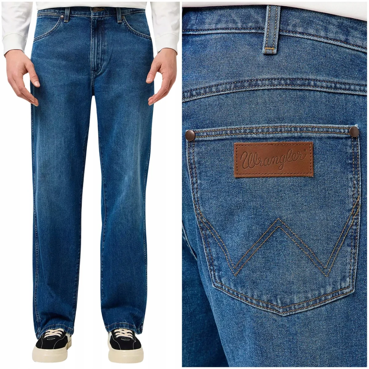 Wrangler Loose Straight luźne proste spodnie jeansowe bez streczu W38 L32