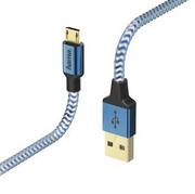 Kable USB - Hama Kabel micro USB Reflected 1.5M Niebieski 1.5M - miniaturka - grafika 1