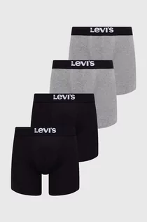 Majtki męskie - Levi's bokserki 4-pack męskie kolor czarny - grafika 1