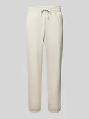 Spodnie sportowe męskie - Spodnie dresowe z elastycznym ściągaczem - miniaturka - grafika 1