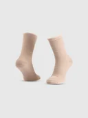 Skarpetki damskie - Damskie skarpety treningowe 4F 4FRAW25UFSOF278 - beżowe - miniaturka - grafika 1