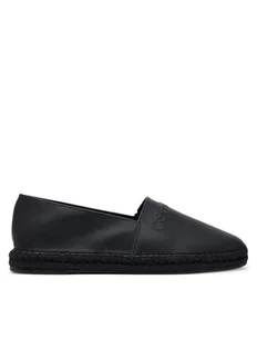 Calvin Klein Espadryle Espadrille Lth HM0HM01882 Czarny - Espadryle męskie - miniaturka - grafika 1