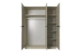 Szafa Nicole 150 cm - kaszmir / czarne uchwyty - Szafy - miniaturka - grafika 5