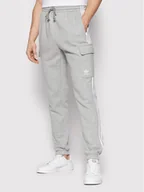 Spodnie sportowe męskie - Adidas Spodnie dresowe adicolor Classics 3-Stripes HG4827 Szary Slim Fit - miniaturka - grafika 1
