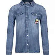 Bluzki dla chłopców - Guess Koszula | Regular Fit | denim - miniaturka - grafika 1