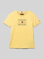 Koszulki dla chłopców - T-shirt z nadrukiem z logo - miniaturka - grafika 1