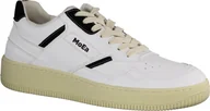 Trampki męskie - Moea GEN1 5142 Vegan męskie trampki Retro White/Black, zrównoważony - męskie buty sportowe / sznurowane, biały - miniaturka - grafika 1