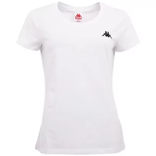Koszulki i topy damskie - Kappa, T-Shirt damski Slim Fit, 709427-11-0601, Rozmiar M, Biały - grafika 1