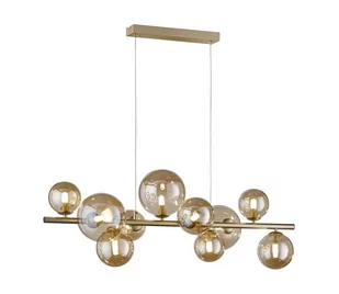 Wofi 6014.10.14.9000 - LED Żyrandol na lince VILLA 10xG9/3W/230V złoty - Lampy sufitowe - miniaturka - grafika 1