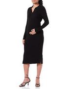 Sukienki - Supermom Damska sukienka Avery Long Sleeve, Black - P090, 38 - miniaturka - grafika 1