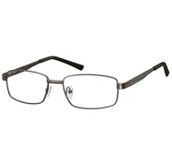 Okulary korekcyjne, oprawki, szkła - Męskie Oprawki korekcyjne zerówki okulary metalowe 639 grafitowe - miniaturka - grafika 1