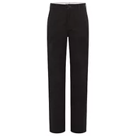 Spodenki męskie - WHITELISTED Męskie spodnie typu chino o regularnym kroju, czarny, 33W / 34L - miniaturka - grafika 1