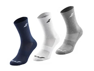 Skarpetki dziecięce Babolat  3 Pairs Pack Junior White/Estate Blue/Grey  31/34 - Skarpetki dla dzieci - miniaturka - grafika 1