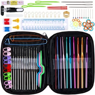 Zestaw Do Szydełkowania 0,6-6,5 Szydełko Etui 100El - Prace ręczne dla dzieci Zestaw Do Szydełkowania 0,6-6,5 Szydełko Etui 100El - Prace ręczne dla dzieci - miniaturka - grafika 1