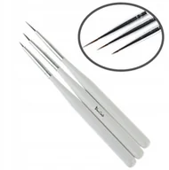 Akcesoria do paznokci - Deni Carte Pędzelki Do Zdobień 3SZT - miniaturka - grafika 1