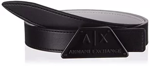 Armani Exchange Damski pasek z logo Sustainable, pasek, czarny/biały, XXS - Paski - miniaturka - grafika 1