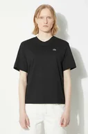 Koszulki i topy damskie - Lacoste t-shirt bawełniany damski kolor czarny TF7215 - miniaturka - grafika 1