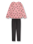 Piżamy dla dziewczynek - Sanetta Piżama w kolorze jasnoróżowo-antracytowym - miniaturka - grafika 1