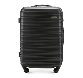 Walizki - Średnia walizka z ABS-u z żebrowaniem - grafika 1