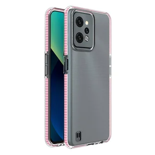 Spring Case etui Realme C31 silikonowy pokrowiec z ramką jasnoróżowe - Etui i futerały do telefonów - miniaturka - grafika 1