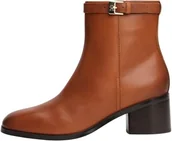 Botki damskie - Tommy Hilfiger Damskie botki TH BUCKLE RIDING MID HEEL FW0FW08859 Botki, brązowe (kora cynamonu), 4, Brązowa kora cynamonu, 37 EU - miniaturka - grafika 1