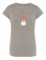 Koszulki i topy damskie - T-Shirt damski fajny nadruk KWIATY KWIATKI r.XXL - miniaturka - grafika 1