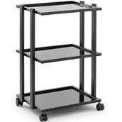 Pozostałe akcesoria kosmetyczne - physa Pomocnik kosmetyczny - 3 szklane półki - maks. 60 kg - czarny PHYSA CT-15 - miniaturka - grafika 1