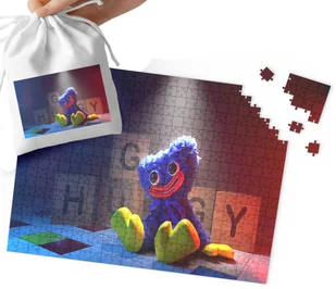 PUZZLE Huggy Wuggy WZORY Z BAJEK I GIER PREZENT DLA DZIECI 120el + WORECZEK - Puzzle - miniaturka - grafika 1