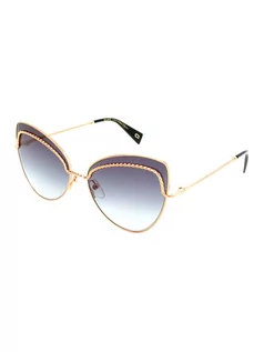 Okulary korekcyjne, oprawki, szkła - Marc Jacobs Damskie okulary przeciwsłoneczne w kolorze złoto-szarym - grafika 1
