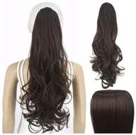 Ozdoby do włosów - Włosy Syntetyczne Doczepiane Kucyk na Klipsie 55 cm Clip In Jak Naturalne - miniaturka - grafika 1