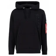 Odzież taktyczna i umundurowanie - Bluza z kapturem Alpha Industries EMB Hoody 138333 03 - Czarna 3XL - miniaturka - grafika 1