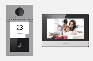 Hikvision DS-KIS604-P zestaw wideodomofonu IP PoE Hikvision 2 generacji - Wideodomofony - miniaturka - grafika 1