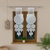 Zasłony - Panel żakardowy Lea 130 x 45 cm biały - miniaturka - grafika 1