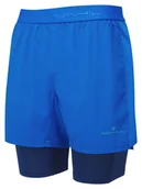 Spodnie sportowe męskie - RONHILL Spodenki do biegania męskie TECH 5" TWIN SHORT seafaring/dark navy - miniaturka - grafika 1