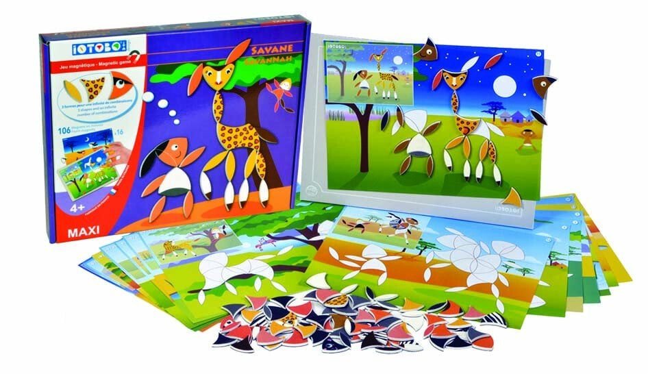 iOTOBO Magnetyczny gra, Savana Maxi, 4+