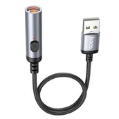 Adaptery i przejściówki - Adapter USB A do zapalniczka samochodowa Hoco 0,3 m UA30 czarny - miniaturka - grafika 1