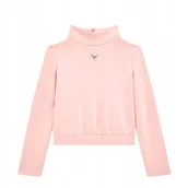 Bluzy damskie - Guess Różowa Bluza Dziecięca Z Długim Rękawem I Logo Ze Stójką 125-135 Gna - GUESS - miniaturka - grafika 1