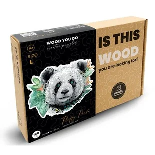 Puzzle WOOD YOU DO Puszysta panda (140 elementów) - Puzzle - miniaturka - grafika 1