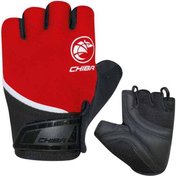 Rękawiczki rowerowe Chiba Youth czerwone rozm. S