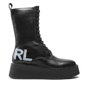 Botki damskie - Botki KARL LAGERFELD KL42475 Czarny - miniaturka - grafika 1