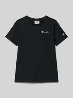Koszulki dla chłopców - T-shirt z wyhaftowanym logo - miniaturka - grafika 1