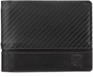 Portfele - Cienki portfel męski skórzany typu SLIM (czarny, carbon) - miniaturka - grafika 1
