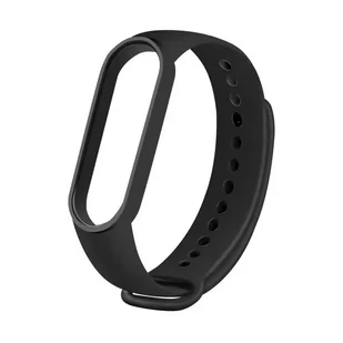 Opaska zamienna silikonowa do Xiaomi Mi Band 7 / 6 / 5 czarny - Smartband - miniaturka - grafika 1