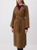 Płaszcze damskie - Reserved - Trencz z imitacji zamszu - brązowy - miniaturka - grafika 1