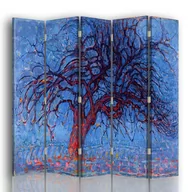 Parawany - Parawan The Red Tree 180x170 (5 Panele) - miniaturka - grafika 1